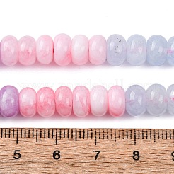 Нити градиентных бусин из натурального белого нефрита&nbsp;G-NH0006-A12-01