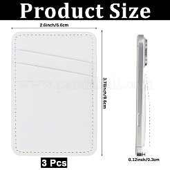 3 porte-carte d'identité autocollant en cuir PU&nbsp;AJEW-CN0007-50A