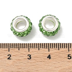 Горный хрусталь из полимерной глины европейские бусины с большим отверстием&nbsp;FPDL-R002-11