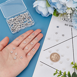 150 шт. латунные бусины-разделители с покрытием из розового золота&nbsp;KK-PH0010-92P