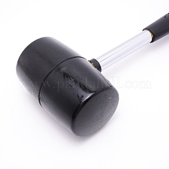 プラスチックハンマー  ステンレス鋼のハンドルが付いている  ブラック  30.6x11.2x7.15cm&nbsp;TOOL-WH0129-08P