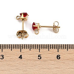 Ионное покрытие (ip) 304 нержавеющая сталь кубический цирконий серьги-гвоздики фурнитура STAS-P373-06A