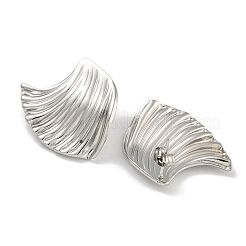 Серьги-гвоздики в форме океанской волны из нержавеющей стали 304 для женщин&nbsp;EJEW-U022-01P
