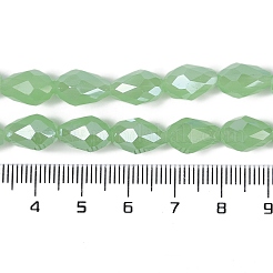 Непрозрачные однотонные гальванические стеклянные бусины EGLA-N013-J4mm-B04