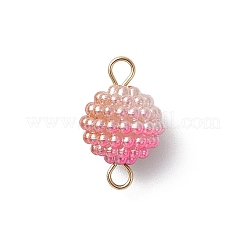 Imitation Perle Acryl runde Beeren Verbinder Charms&nbsp;PALLOY-JF04422-02
