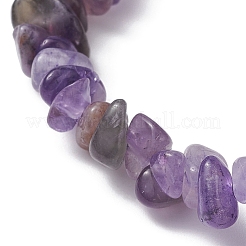 Браслет-подвеска в форме цветка из сплава эмали с цепочками из синтетической и натуральной каменной крошки BJEW-JB09654