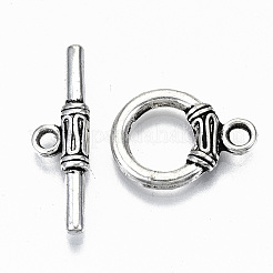 チベット風マンテル  リング  カドミウムフリー＆鉛フリー  アンティークシルバー  リング：20x14x3mm  穴：2mm  バー：27x8x3.5mm  穴：2mm  約340 / 1000 Gにセッティング&nbsp;TIBE-N011-041AS-RS