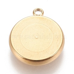 Placcatura ionica (ip) 304 impostazioni cabochon pendente in acciaio inossidabile&nbsp;X-STAS-K202-03E-G