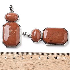 Подвески в форме человеческого тела из натуральной красной яшмы&nbsp;G-P552-03P-08