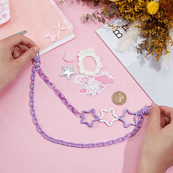 3шт акриловая кабельная цепь двухслойная сумка декоративные цепи&nbsp;HJEW-OC00309