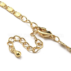 Граненые квадратные ожерелья-нагрудники со стеклянными бусинами NJEW-R263-12G