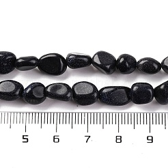 Синтетический синий авантюрин бисер нитей&nbsp;LS-G-G146-A35-01