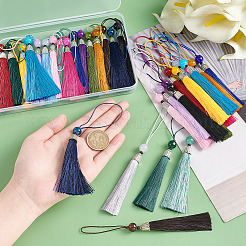 34шт 17 цвета полиэфирная кисточка кулон украшения&nbsp;AJEW-PH0004-33