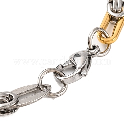 201 браслет из овальной византийской цепи из нержавеющей стали BJEW-B078-144GP
