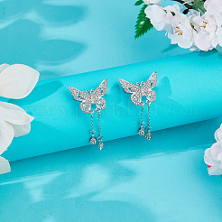 Legierung Rhinestone-Broschen&nbsp;JEWB-WH0039-79S