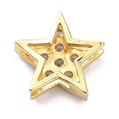 Латунный микро pave прозрачный кубик циркония подвески ZIRC-P085-03G