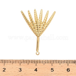 304ステンレススチールスタッドピアス金具  葉  カン付き  ゴールドカラー  29x22mm  穴：1.6mm  ピン：1mm&nbsp;LS-STAS-Z199-03G-05