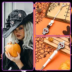 10шт. силиконовые бусины в виде черепа JX889A