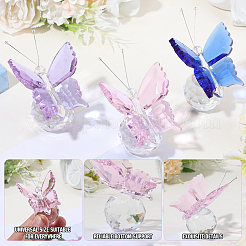 1шт стеклянные хрустальные бабочки для украшения витрины&nbsp;LAMP-CN0001-01C