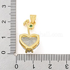 Покрытие стойки латунь микропаве прозрачные подвески из кубического циркония&nbsp;ZIRC-L100-161G-06