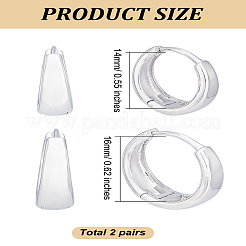 2 пара латунных серег-колец 2 стилей&nbsp;EJEW-LP0001-58P