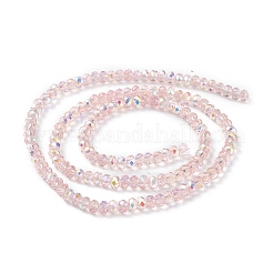 Прозрачные стеклянные бусины гальваническим пряди EGLA-F156-AB02