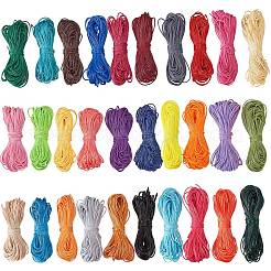 30束30色ワックスポリエステルコード  ラウンド  ミックスカラー  1mm  15 M /バンドル  1bundle / color&nbsp;YC-SZ0001-02