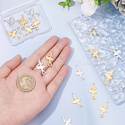 20 шт. 2 цвета 201 нержавеющая сталь соединительные подвески&nbsp;STAS-DC0008-18