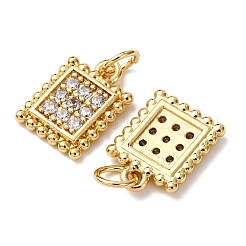 Латунные микропаве прозрачные кубические циркониевые подвески&nbsp;KK-A270-12G