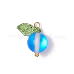 Круглые подвески из окрашенного матового синтетического лунного камня&nbsp;PALLOY-TA00253