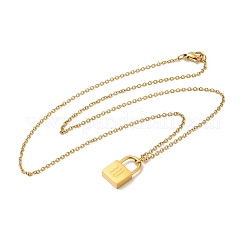 Ожерелья с подвесками из нержавеющей стали 304 Rolo&nbsp;NJEW-S444-01G-23