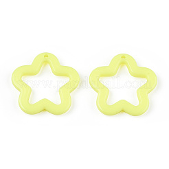 オペークアクリルパーツ  スター  シャンパンイエロー  28.5x29.5x4mm  穴：1.8mm  約349個/500g&nbsp;MACR-M042-02A