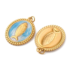 Подвески из нержавеющей стали 304 с эмалью&nbsp;STAS-U061-33G-A01