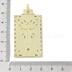 Настоящие 18к позолоченные латунные подвески с микропаве и кубическим цирконием&nbsp;KK-A209-02G