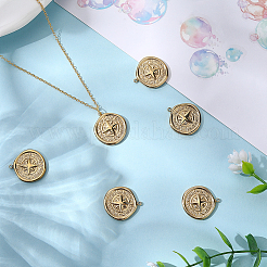 6 шт. подвески из нержавеющей стали 201 с вакуумным покрытием PVD&nbsp;STAS-BBC0008-43