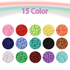 15 цвет бусин из полимерной глины ручной работы CLAY-YW0001-48