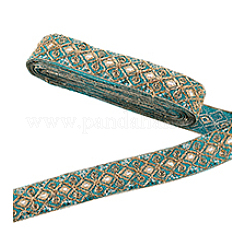 Этническая вышитая полиэстеровая лента с пайетками&nbsp;OCOR-WH0070-136A