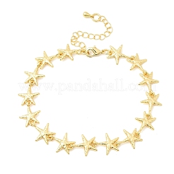 Messing-Gliederkettenarmbänder für Frauen&nbsp;BJEW-D457-02G