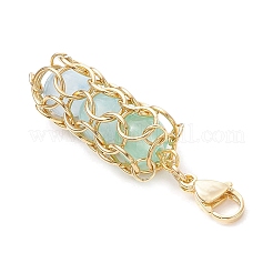 Круглый кулон из натурального селенита&nbsp;HJEW-TA00356