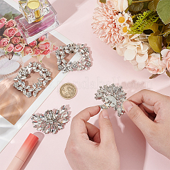 4 шт. 2 стиля украшения для свадебной обуви из сплава со стразами&nbsp;AJEW-WR0002-38