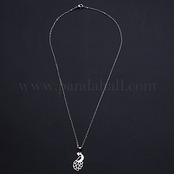 Colliers pendentifs en acier inoxydable 201 anti-ternissement&nbsp;NJEW-S105-JN703-45-1