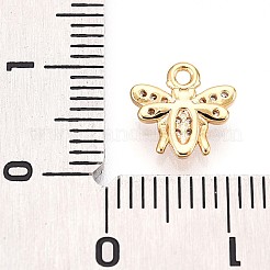 Латунные микропаве прозрачные подвески с фианитом KK-T075-19G-01
