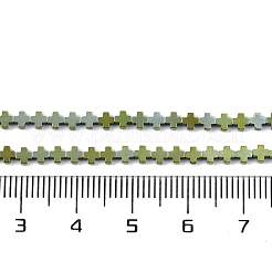 Fili di perline di ematite sintetica non magnetica elettrolitica&nbsp;G-J211-AM-01