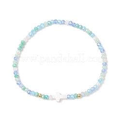 Стеклянные бисера браслеты простирания BJEW-JB11444