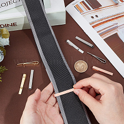 8 шт. 4-х цветные латунные зажимы для галстука для мужчин DIY-UN0056-11