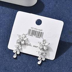 Серьги-гвоздики из циркония EJEW-D301-06P-03