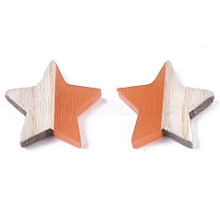 Cabochons en résine & bois&nbsp;RESI-R425-02G