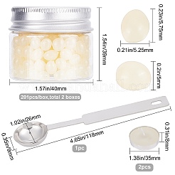 2 коробка овальных восковых гранул DIY-CP0007-64