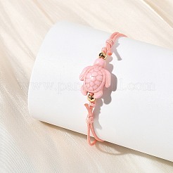 Bracelet ajustable en cordon de polyester ciré&nbsp;BJEW-JB14243-04