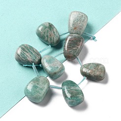 Природных амазонит бисер нитей G-P528-E04-01